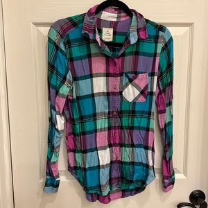 Multicolor Vintage Boyfriend American Eagle Flannel